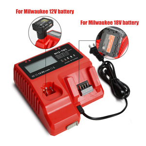 Cargador de Batería N18CN12 Compatible con <span class=keywords><strong>Milwaukee</strong></span> M18 M12 12V 18V, Estación de Carga Rápida de Iones de Litio con Pantalla LCD - Product Image 2