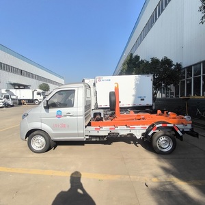 รถบรรทุกขยะไฟฟ้าแบรนด์จีน แบบยกตู้ขยะได้ ตู้ขยะถอดได้ ตัวถังแบบถอดประกอบได้ รถบรรทุกขนขยะแบบ Skip Loader สำหรับขาย - Product Image 3