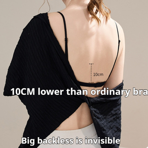 Sujetador sin tirantes sin espalda grande de copa triangular Sostenes de alta elasticidad hebilla frontal hermoso sujetador de pecho Sujetador <span class=keywords><strong>Push</strong></span> <span class=keywords><strong>up</strong></span> para mujer - Product Image 2