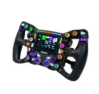 Volant de course Sim Racing Conspit MAX 01 300 mm/11,8 pouces avec écran tactile de 4 pouces et 21 lumières RGB sur le tableau de bord
