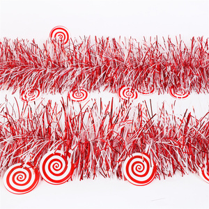 Ingrosso forniture per feste natale 2M * 8 + 15CM PET Tinsel ghirland con decorazione lecca-lecca - Product Image 5