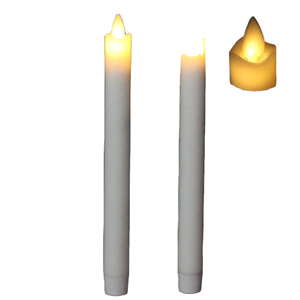 Nouvel ensemble de 2 bougies LED électriques sans flamme à piles, blanc chaud scintillant, en cire de paraffine, pour décoration intérieure - Vente en gros AY 2025 - Product Image 3
