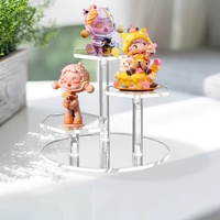 Présentoir en acrylique transparent à plusieurs niveaux, vente en gros d'usine, personnalisable OEM, à 3 ou 4 niveaux, pour figurines d'action et Funko Pop, pour vitrine de vente au détail