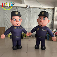 Costume de policier gonflable de dessin animé de marche gonflable d'événement publicitaire