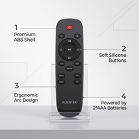 Control Remoto Todo en Uno para Cine en Casa Inteligente, Control Dedicado de Bajos/Agudos EQ, Modelo RCT1015 de Plástico, Compatible con Proyectores, Audio Hi-Fi