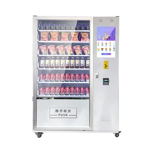 Distributore automatico combinato automatico di snack e bevande per la vendita calda