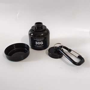 Reusable Mini <strong>Portable</strong> Custom <strong>Protein</strong> Bottle Keychain Plastic <strong>Containers</strong> for <strong>Protein</strong> Powder