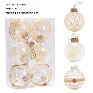 2025 Wholesale Transparent <strong>PET</strong> Christmas Ball New Year Holiday Decorative Supplies with Rope for Christmas Tree Decoration - Product Image 6