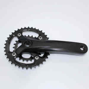 Juego de <span class=keywords><strong>Bielas</strong></span> para Bicicleta de Montaña <span class=keywords><strong>MTB</strong></span> de Acero, 9 Velocidades, 49 mm, Color Negro Arena - Product Image 3