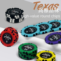 Nouveauté : Jetons de poker Texas personnalisés et plateau, sans valeur nominale, jetons de mahjong spéciaux pour salle de jeu d'échecs