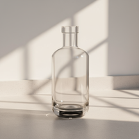 Bouteille en verre personnalisée de haute qualité, sur mesure, unique, de 375 ml, pour whisky, rhum, tequila, vodka, avec bouchons