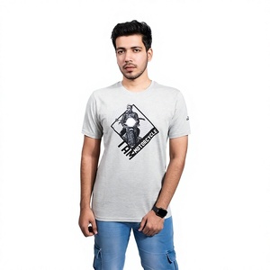 เสื้อยืดเปล่าผ้าฝ้าย 100% 180 GSM รับผลิตแบบ OEM ODM พิมพ์โลโก้ตามสั่ง สีพื้น สำหรับผู้ชาย ขายส่ง - Product Image 1