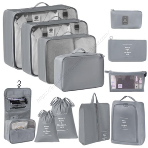 Sac de rangement en nylon pour vêtements de voyage, organisateur de bagages, sac de compression multifonctionnel grande capacité pour vêtements - Product Image 3