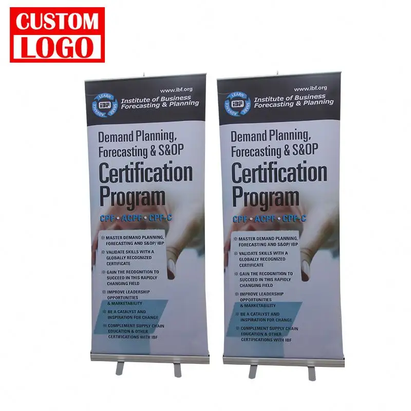 Groothandel Roll Up Reclame Custom Tentoonstelling Booth Banners Met Logo En Stand Goedkope Pull-Up Banner Stand