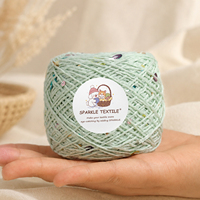 Wholesale 50g Packing 3+6mm Knitted Sequin Fancy Yarn Hand Knitting Sequin Yarn Pure Cotton Hand DIY Blended Crochet Yarn