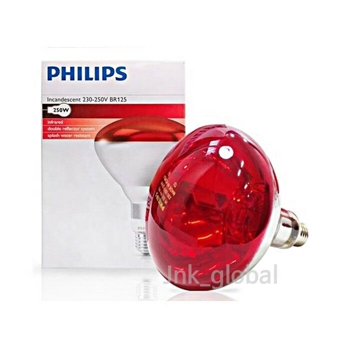 Инфракрасная лампа для физиотерапии Philips, 100 Вт, 230 В, R95, ИК, E27