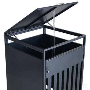 डबल व्हीली अपशिष्ट बिन घर बड़ी क्षमता वाले बगीचे के कचरा बिन बॉक्स गार्डन कचरा गैल्वेनाइज्ड स्टील व्हीई बिन भंडारण कर सकते हैं - Product Image 5