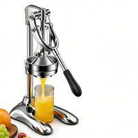 Obtenez plus de jus avec moins d'effort grâce à la presse-agrumes manuelle en acier inoxydable, un indispensable pour les stands de jus commerciaux