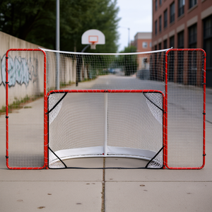 But de hockey en acier pour extérieur de 72 pouces avec panneau de protection et cibles, équipement d'entraînement de rue - Product Image 2