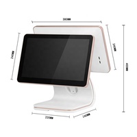 Sistema POS de caja registradora todo en uno con escáner de código de barras Software POS i3 para diseño de supermercados y tiendas de mostrador
