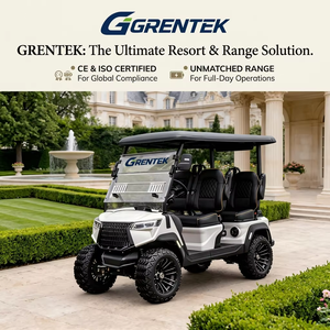 GRENTEK Nouveau Design Chariot de Golf Électrique de Plage 3-4 Places Blanc Pneus Tout-Terrain Véhicule Utilitaire de Plage pour Chemins Non Publics - Product Image 3