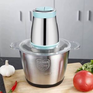 Picadora de Carne y Procesador de Alimentos Multifunción de Acero Inoxidable de 6L para Uso Doméstico, Ideal para Preparar Fufu y Picar - Product Image 3