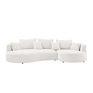 Canapé Moderne <span class=keywords><strong>Blanc</strong></span> Inclinable <span class=keywords><strong>Convertible</strong></span> Inclinable avec Forme Ingénieuse Revêtement en Tissu à Cadre en Métal pour Salon Hôtel Chambre à Coucher - Product Image 4