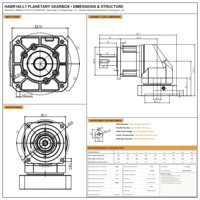 Gearbox Planetary Helikal Presisi Seri HABR142-20-L1 Houle Reducer Gear Motor Low Backlash IP65 Servo Gearhead Speed Reducer
