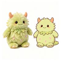 Peluche Monstre Dragon Vert Mignon et Moelleux – Vente en Gros, Fourniture en Vrac, Jouet en Peluche Doux, Jouet en Peluche Personnalisé