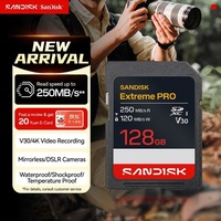 Kartu Flash SanDisk PRO Asli 100% Micro Card 4K V30 U3 C10 128GB Cocok untuk Penyimpanan Kamera 4K
