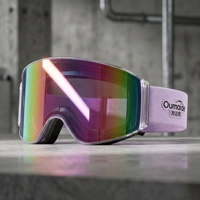 Masque de ski tout-terrain 2 pièces - Protection UV400, revêtement anti-buée, monture en TPU, masque de course coupe-vent