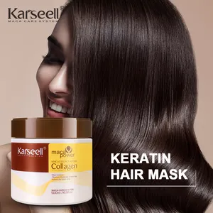 Vente en gros Maca Power Karseell Masque capillaire au collagène Masque à la kératine pour cheveux secs et abîmés
