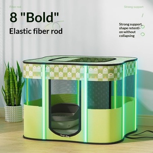 Tenda Chiusa con Motivo Floreale per la Riproduzione di Gatti, in Tessuto Oxford 600D, con Cuccia per Animali Domestici - Forniture per la Parto e l'Allevamento di Gatti in Offerta - Product Image 3