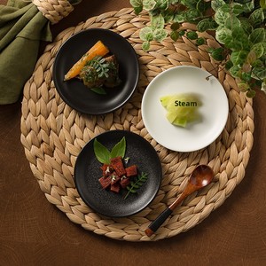 Piatto in Ceramica Classico Opaco Rotondo per Tè del Pomeriggio, Dessert, Snack e Servizio Quotidiano di Cibo, Decorazione Tavola - Product Image 3