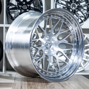 Hot bán cho tùy chỉnh 2-mảnh rèn bánh xe với chải bạc mặt và đánh bóng bước kép thùng cho vô cùng Q50 - Product Image 2