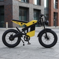 Vélo électrique adulte 20 pouces avec pneus larges 4.0, moteur arrière sans balais léger, 48V 500W 18Ah Lithium, 1 vitesse, 45 km/h, tout-terrain, neige