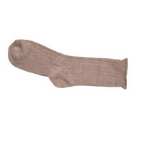 Chaussettes montantes personnalisées en laine mélangée tricotée texturée à paillettes avec volants pour femme, idéales pour l'hiver et le quotidien – Vente en gros