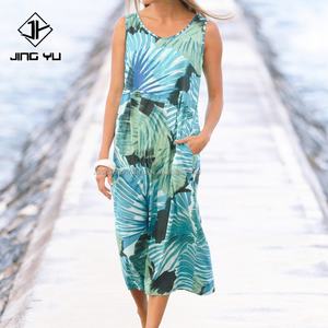 Vestido hasta la rodilla de gran venta en Hawái y camisa hawaiana de playa para hombre de verano, tops fruncidos elásticos con estampado personalizado, vestido de playa - Product Image 2