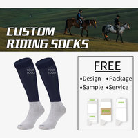 Chaussettes de sport pour hommes, chaussettes de chevalier, chaussettes hautes personnalisées, logo OEM, chaussettes d'équitation