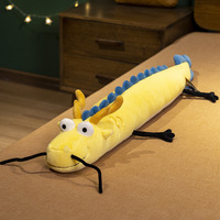 Nouveau jouet en peluche, dragon jaune, peluche, poupée, peluche douce, paresseux et ondulé, dragon chinois en peluche, coussin long en peluche