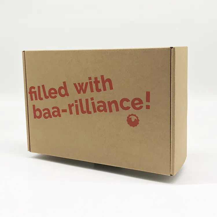 사용자 정의 양면 인쇄 크래프트 종이 우편물 상자 프라임 브랜드 포장 배송 상자