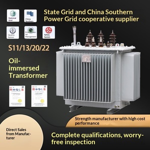 Transformateur de puissance immergé dans l'huile S11 10KV Haute tension Triphasé 50/60Hz S13-200/250/630/800KVA Cuivre Aluminium - Product Image 1