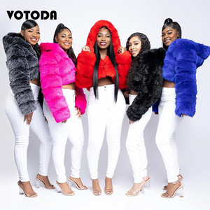 Nuova <span class=keywords><strong>Giacca</strong></span> Corta in Vera Pelliccia di Volpe Naturale Moda Invernale 2026 per Donna - Product Image 3