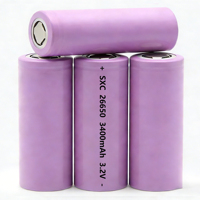 Cellule LiFePO4 26650 3.2V 3400mAh avec taux de décharge 3C, plus de 2000 cycles -40 ° C à 60 ° Lampe de mineur à large plage de températures pour balise de navigation portable