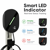 Cargador de Vehículos Eléctricos Future Ready de 11 kW, 16 A, 3 Fases, Tipo 2, con WiFi Inteligente y NFC, para Instalar en Pared, para Tesla, BMW, Audi, VW, Volvo, 11 kW EVSE