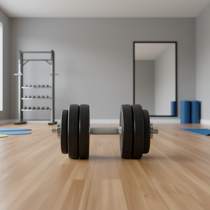 <b>Dumbbell</b> <b>Set</b> 33.1 Lb <b>Rubber</b> Cast Iron Gym Fitness Strength Training Equipment Unisex - Product Image 2