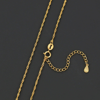 Chaîne en argent sterling 925 plaqué or 18 carats, ensemble de chaînes plaquées or 18 carats