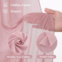 Voilages personnalisables pour arche de mariage, rideaux de fond en polyester rose pour décoration de mariage en extérieur