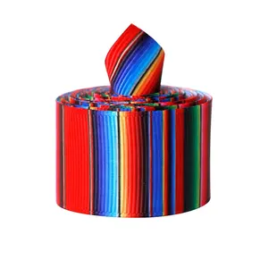 Mexican style ribbon stripes printed ethnic wind ribbon 25mm