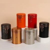 Boîte de conserve ronde colorée à fermeture hermétique pour noix, graines et grains de café – Contenant de rangement